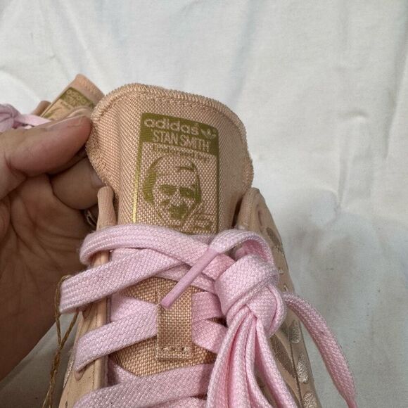 Adidas Stan Smith Women’s Sneakers Sz 11, skateboard embroidered NWT peach pink - Picture 3 of 9